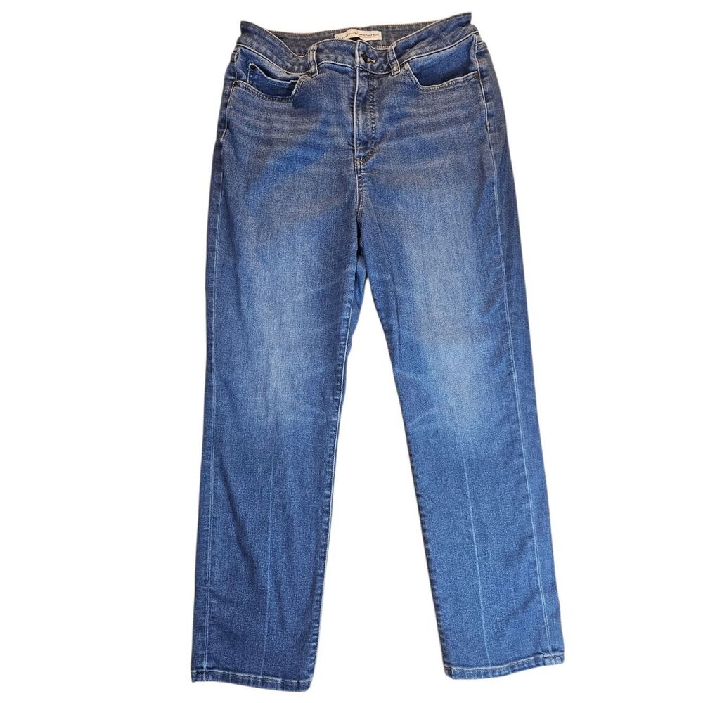 **👖 Denver Hayes High Rise Straight Leg Jeans | Medium Wash | Size 16**